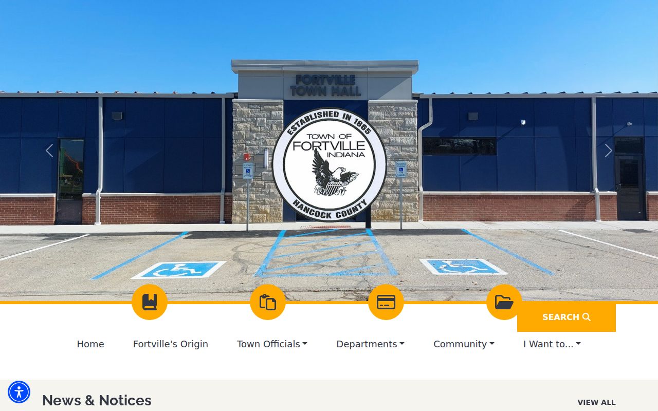 Fortville Police Department official arrest record contact page